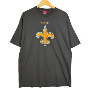 New Orleans Saints NFL T-Shirt Men’s XL Black 100% Cotton Football Graphic Tee